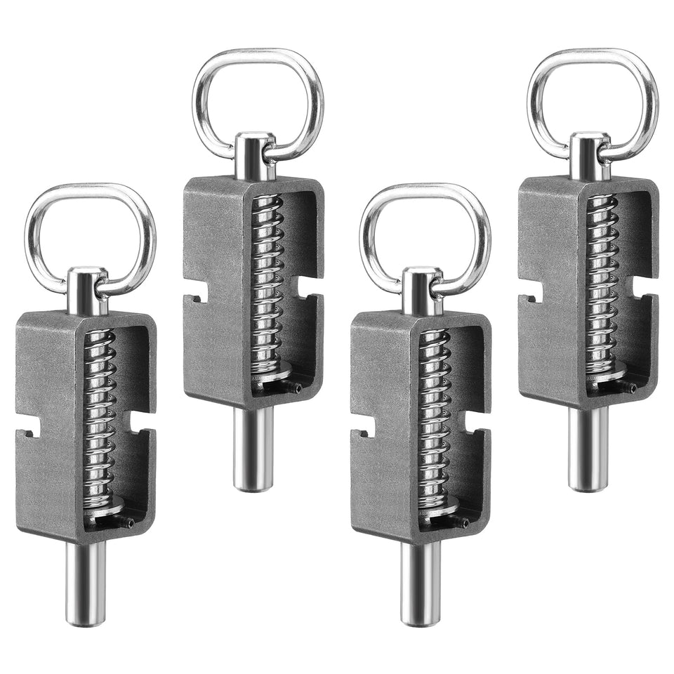 SPARKWHIZ Weld-On 5/8 inch spring latch with plain tube for outdoor use.