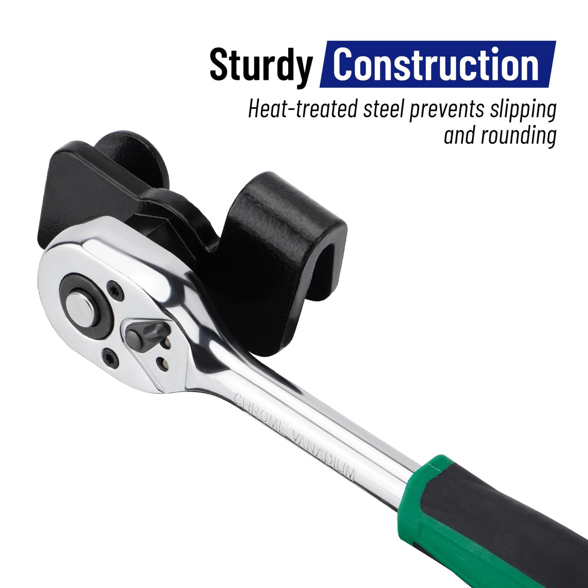 SPARKWHIZ 15.4-inch length provides leverage for stubborn bolts