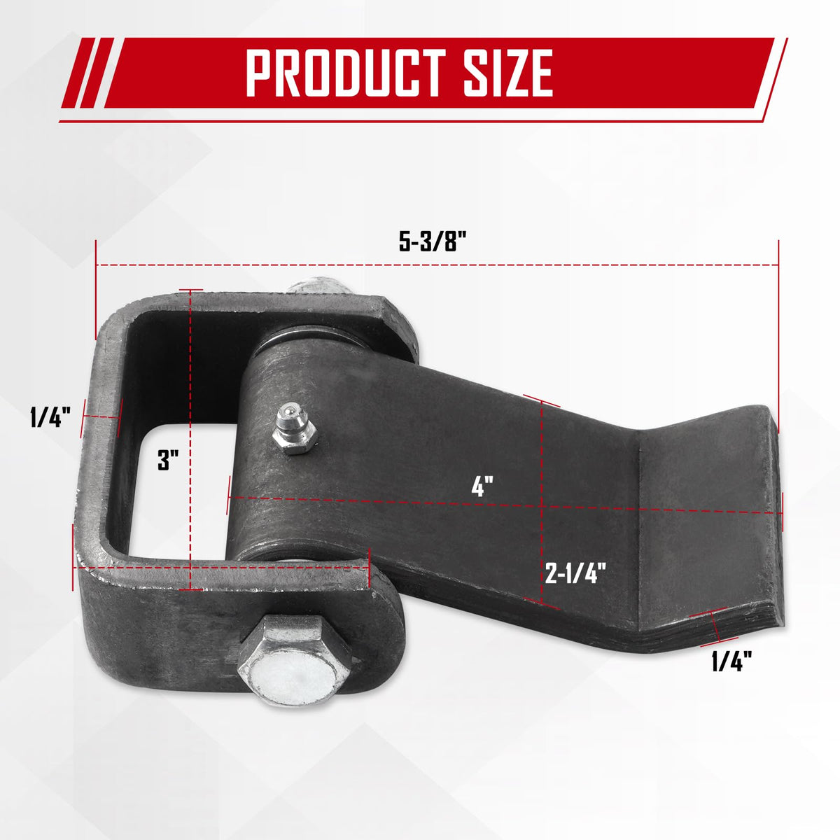 SPARKWHIZ corrosion-resistant steel trailer hinge for outdoor use.