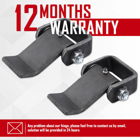 SPARKWHIZ pack of four hinges ready for multiple trailer doors.