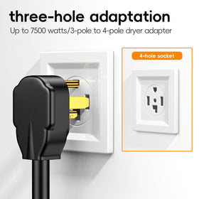 SpavzeMe NEMA 14-30P to 10-30R connector for straightforward use