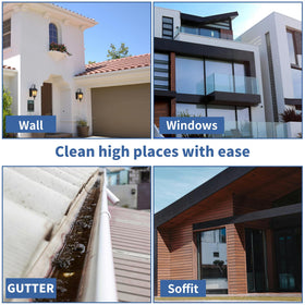 SpBreeze extension rods with 15° and 90° angles for precise cleaning