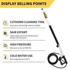 SpBreeze telescoping wand with brush head for versatile cleaning