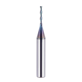 SpeTool 1/16 inch up-cut router bit coating close-up for extended life