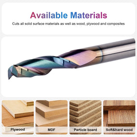 SpeTool router bit compatible with 1/4 inch collet on CNC machines