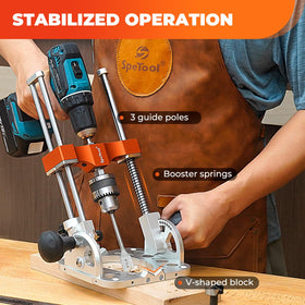 SpeTool S04001 all-aluminum base ensures durable stability