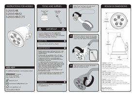 Speakman 2.5 GPM high-pressure showerhead delivers efficient, invigorating rinses.