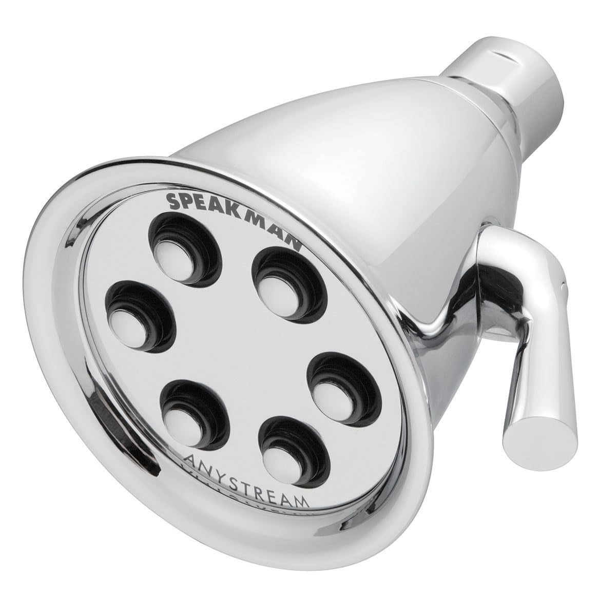 Speakman Icon Anystream 3-Spray Polished Chrome shower head with adjustable patterns for efficient rinsing