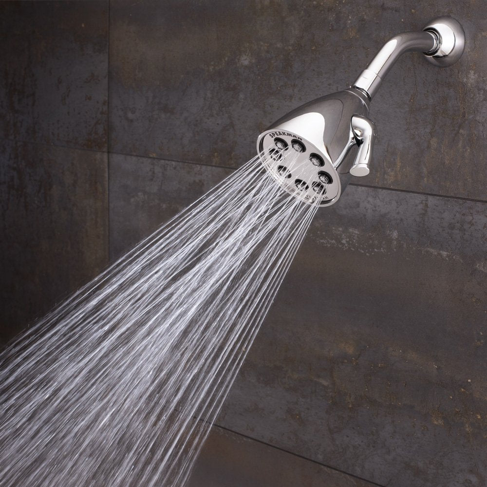 Speakman Icon brushed nickel finish pairs with contemporary fixtures