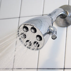 Speakman S-2252 self-cleaning plungers reduce mineral buildup for easy maintenance.