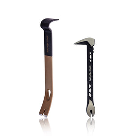 Spec Ops 10-inch cats paw pry bar in action for efficient nail extraction.