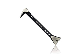 Spec Ops 11-inch molding pry bar blade demonstrates precise, damage-free removal in tight spaces.