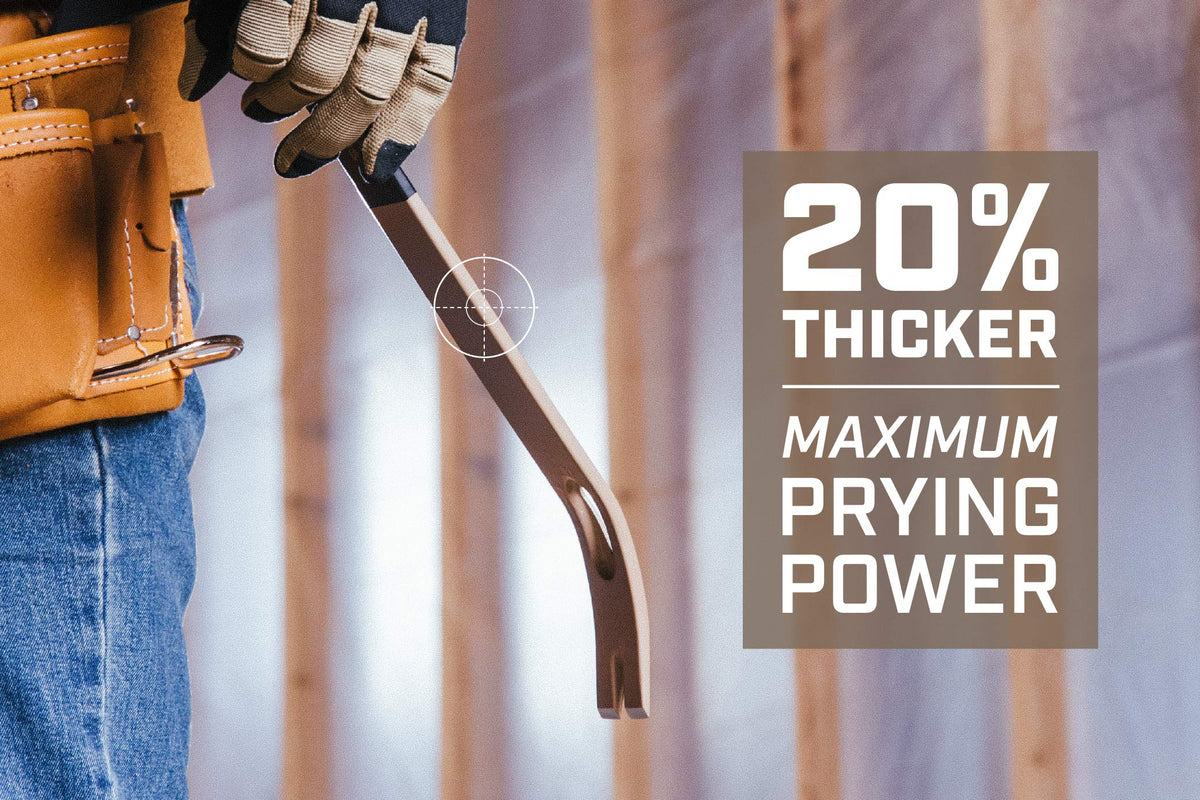 Spec Ops 3-piece pry bar set 30-inch wrecking bar delivering heavy-pry power.