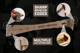 Spec Ops 9.5-inch trim bar integrated ruler speeds precise measurements