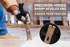 Spec Ops beveled ends enable easier penetration with minimal surface damage.