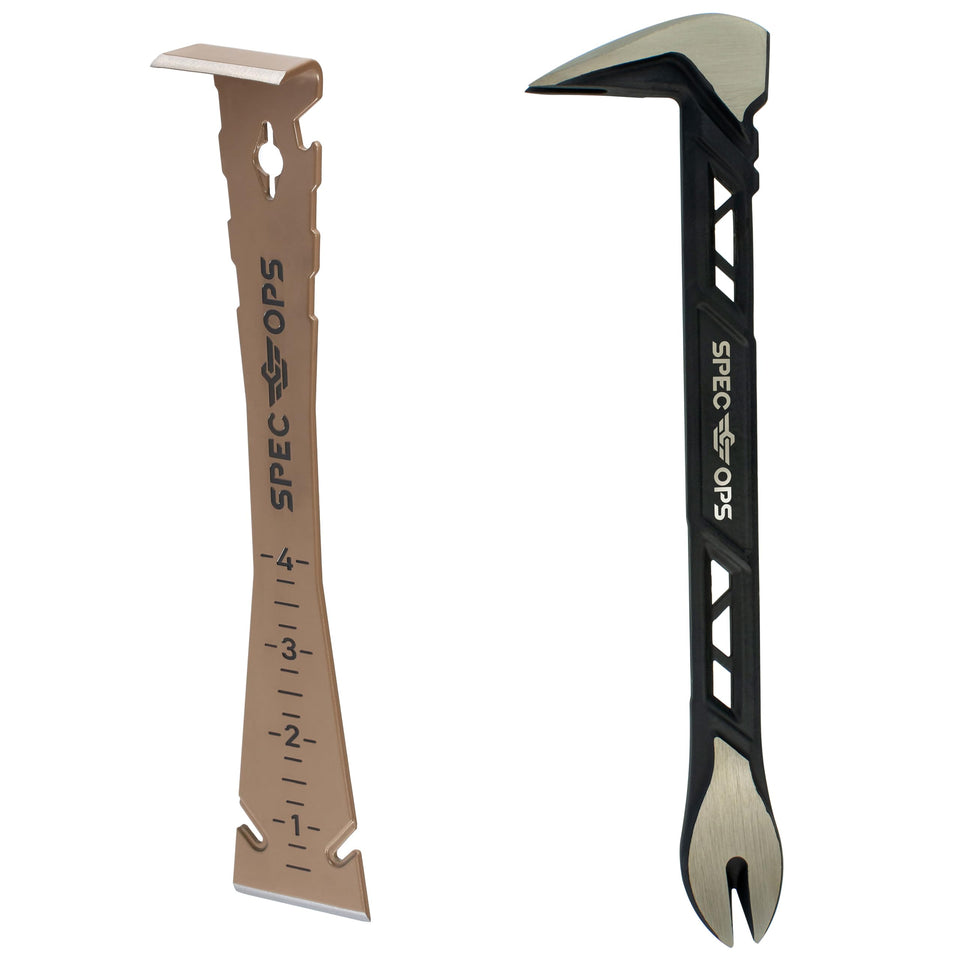 Spec Ops Catspaw Nail Puller 10-inch removes embedded nails with minimal wood damage.