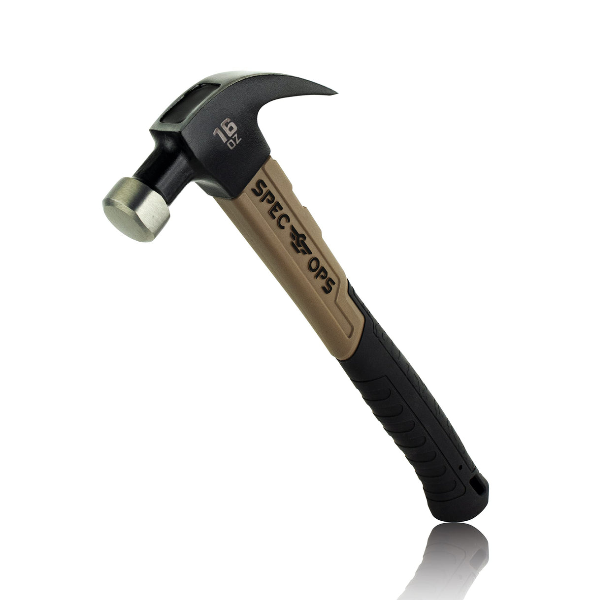 Spec Ops fiberglass hammer smooth face for damage-free nail driving
