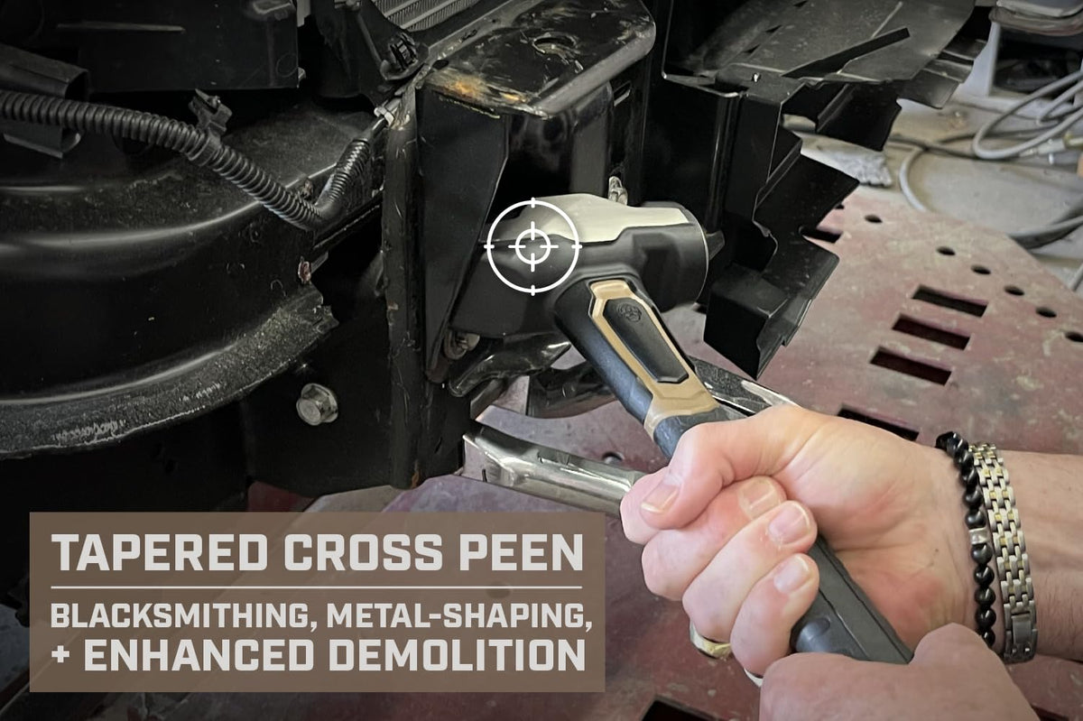 Spec Ops hammer with vibration-dampening handle for fatigue reduction