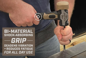 Spec Ops shock-absorbing-handle minimizes fatigue on long projects