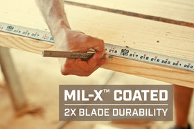 Spec Ops high-visibility white blade for quick readings in dim spaces.