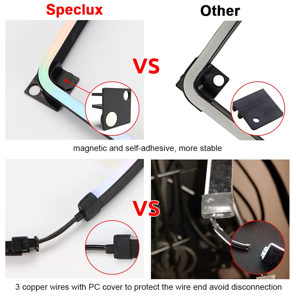 Speclux Neon ARGB strip in DIY lighting setup for customizable aesthetics