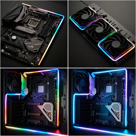 Speclux Neon ARGB strip side view highlighting slim profile for PC case integration