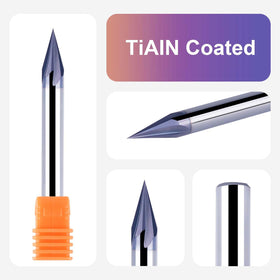 SpectTool 4-flute V-bit provides a smooth surface and faster cutting.