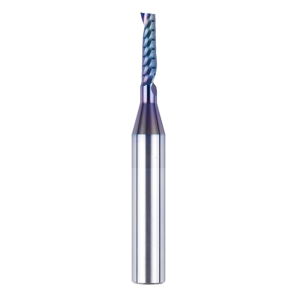 SpeTool carbide single-flute router bit closeup showing precise cutting