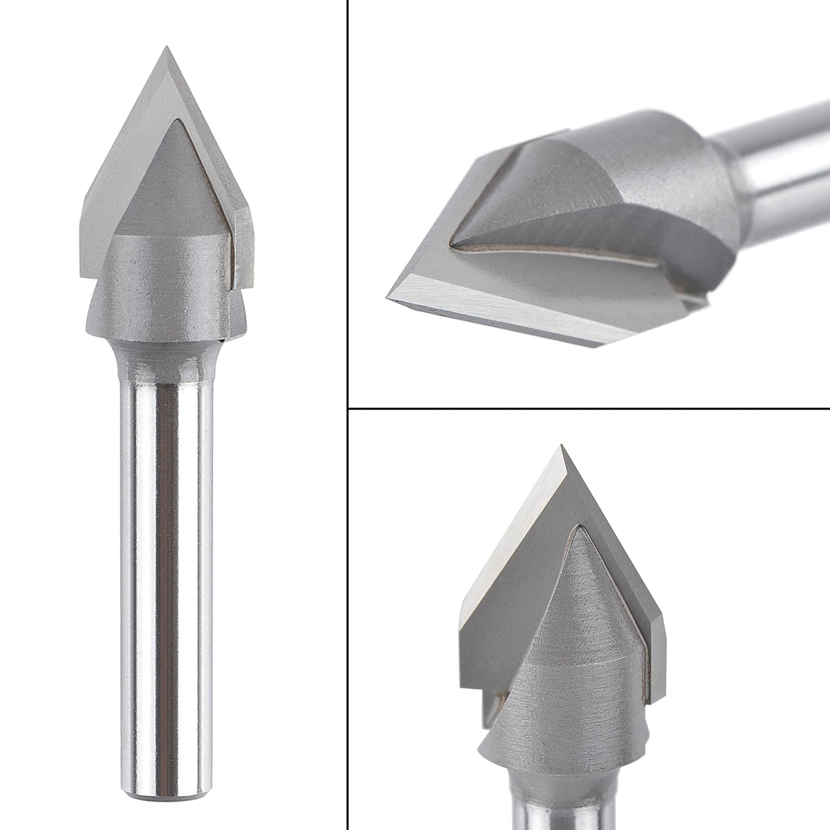 SpeTool carbide router bit perfect for sign making and engraved lettering in wood.