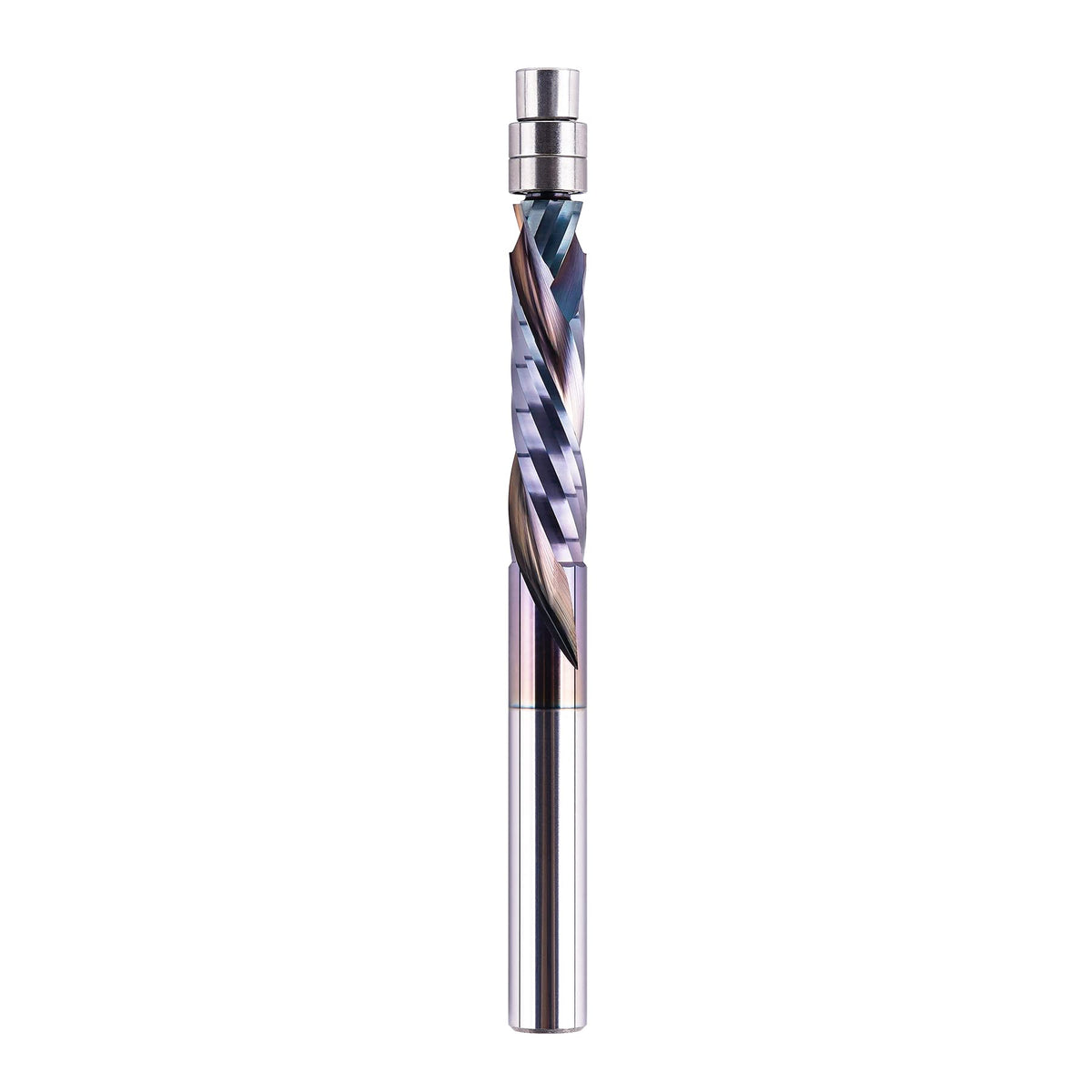 SpeTool compression flush trim router bit with one-and-one-eighth inch cutting length for precise template work