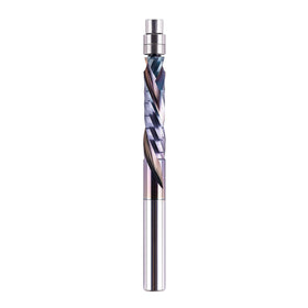 SpeTool compression flush trim router bit with one-and-one-eighth inch cutting length for precise template work