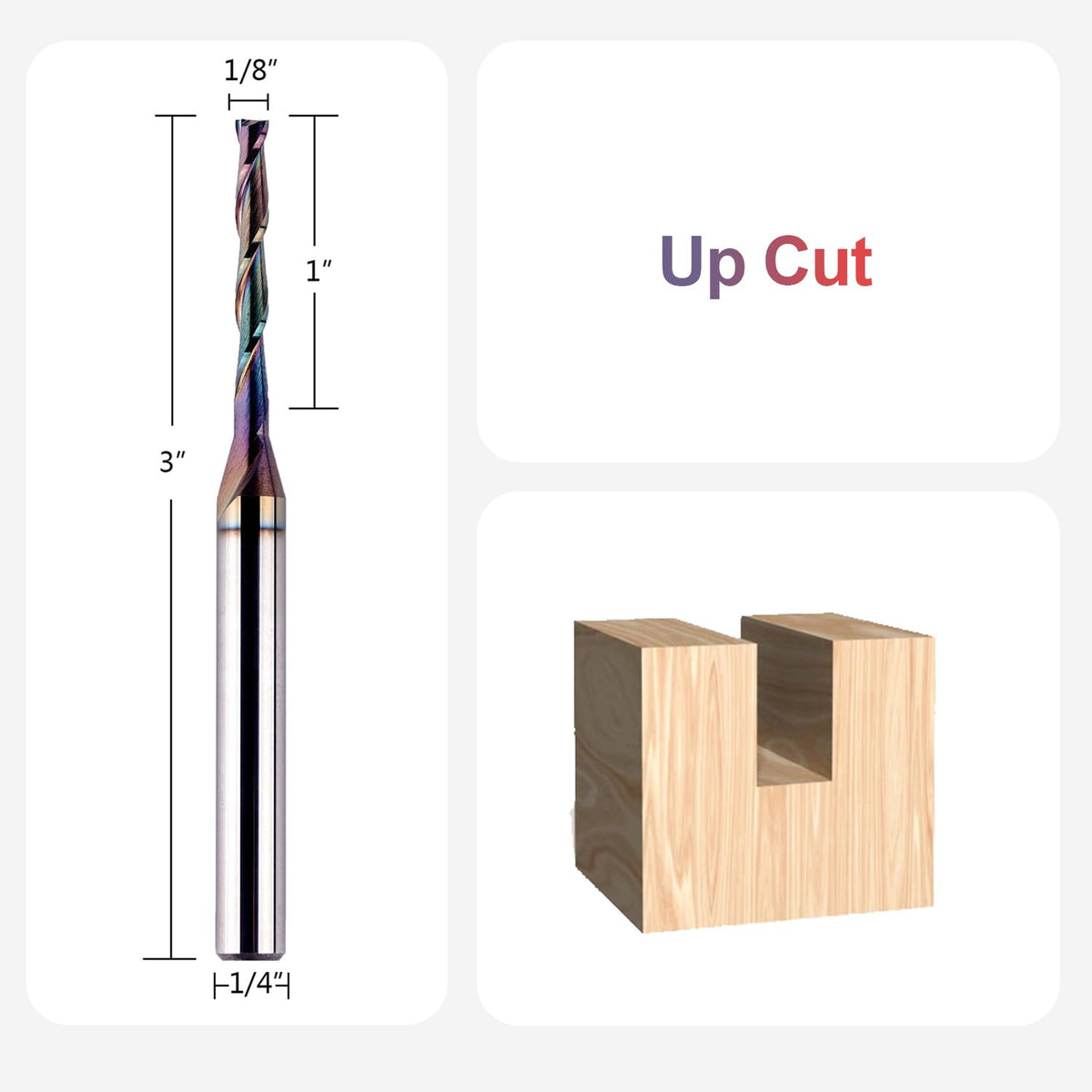SpeTool extra-long 3 inch coated router bit highlighting extended life