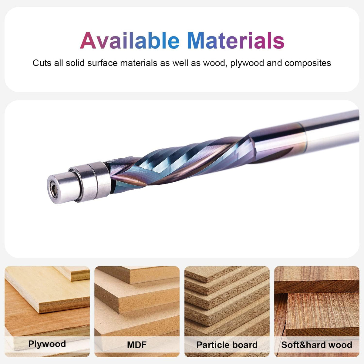 SpeTool coated flush trim bit offers longer life and cooler operation during trimming