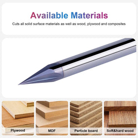 SpectTool high-precision V-bit ideal for engraving and lettering.
