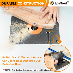 SpeTool lift on-table operation saves time by swapping bits without removing the router.