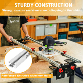 SpeTool router sled precision height showcases 3-axis control for consistent depths.