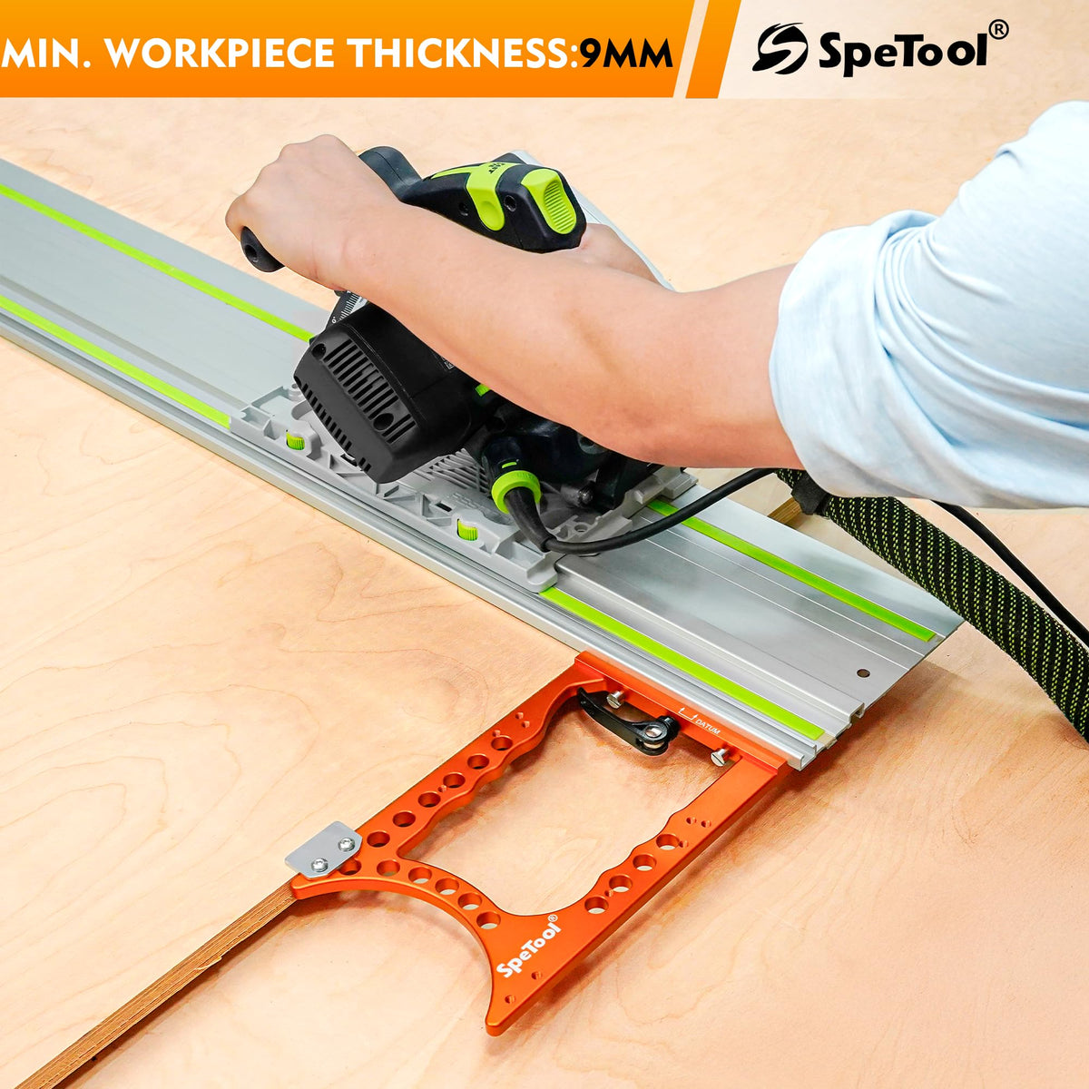 SpeTool patent-protected rail square design for added reliability.