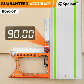 SpeTool quick-lock enables one-handed setup on rails.