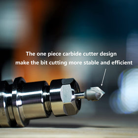 SpeTool V-groove bit handles hardwood, plywood, MDF with clean, consistent cuts.