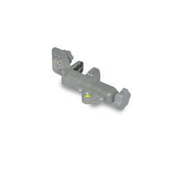 Spectra Precision C70 rod clamp with bubble vial close-up showing secure mounting.