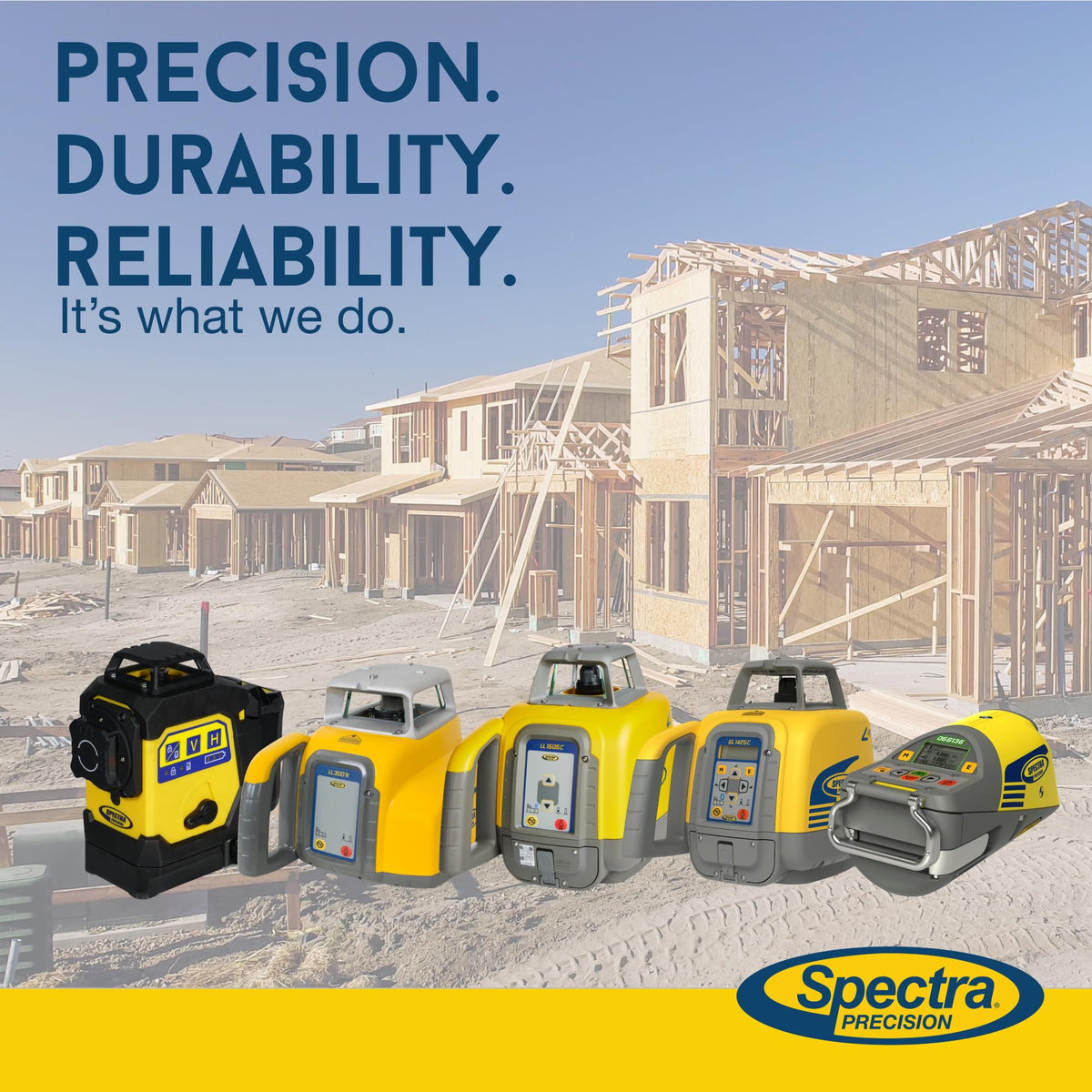 Hard hat rotor cage protects optics during transport and use.