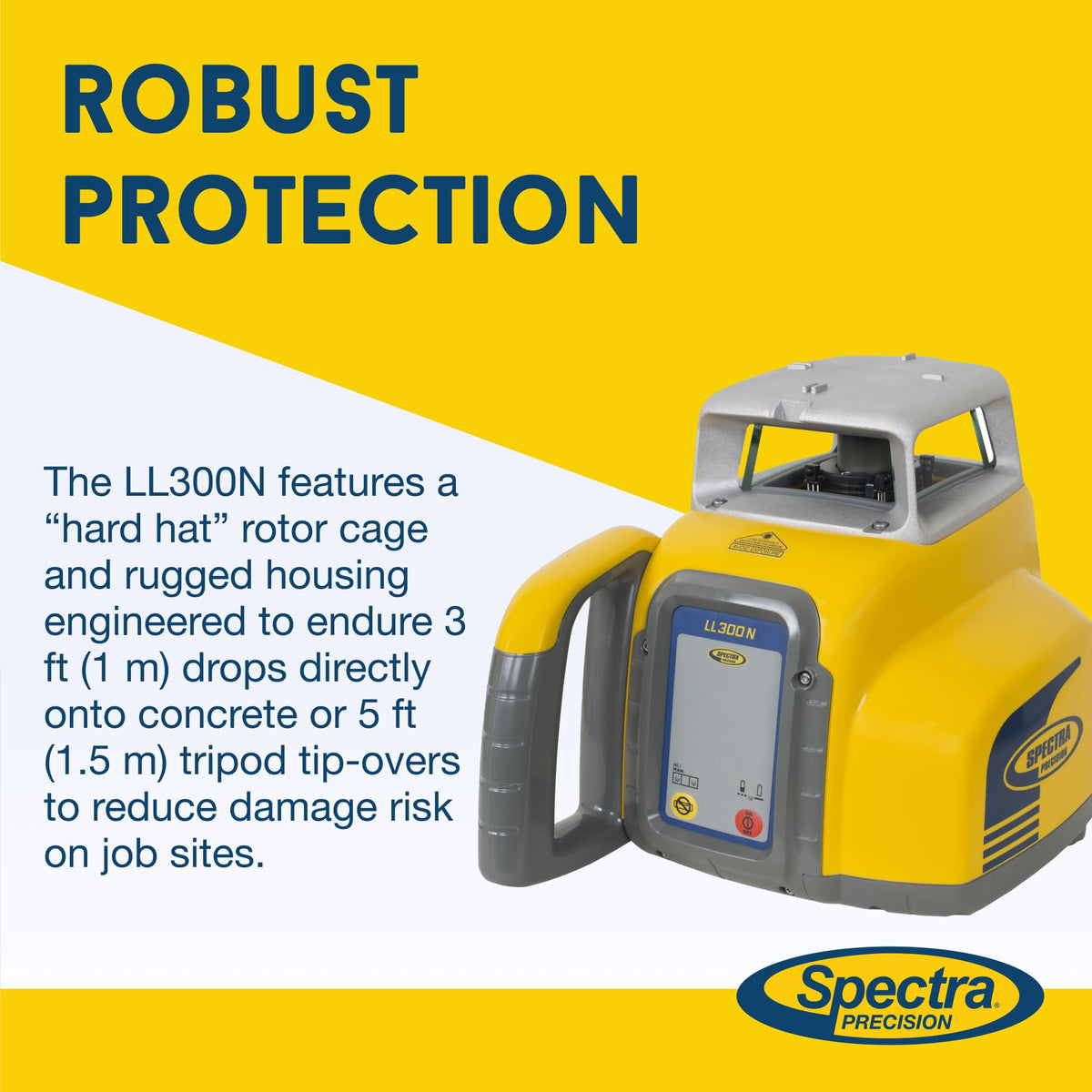 HL450 receiver with clamp for precise elevation readings at distance.