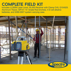 Carrying case keeps Spectra Precision components organized and protected.