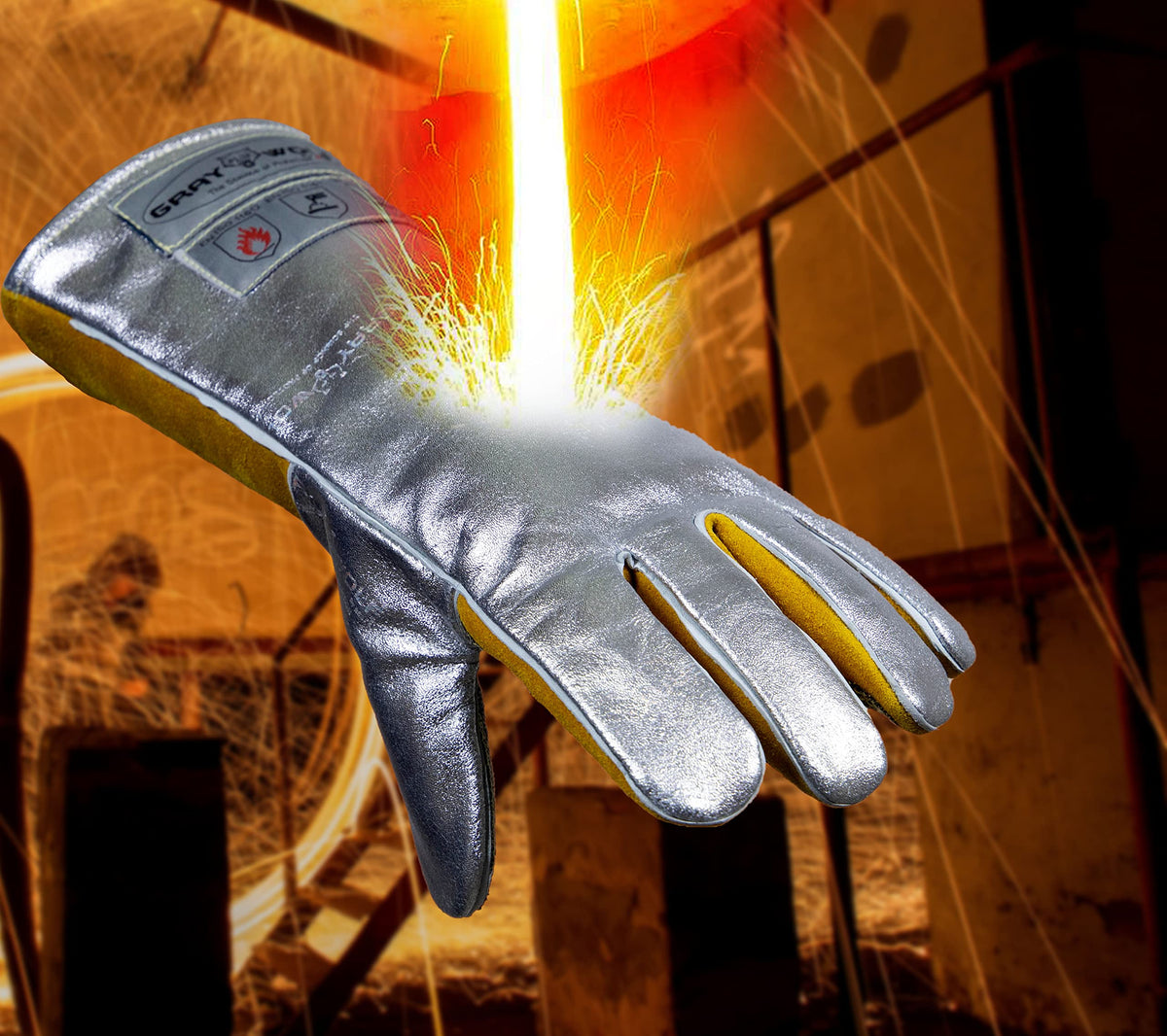 SpecxArmor GrayWolf professional-grade glove suited for welding and foundry work