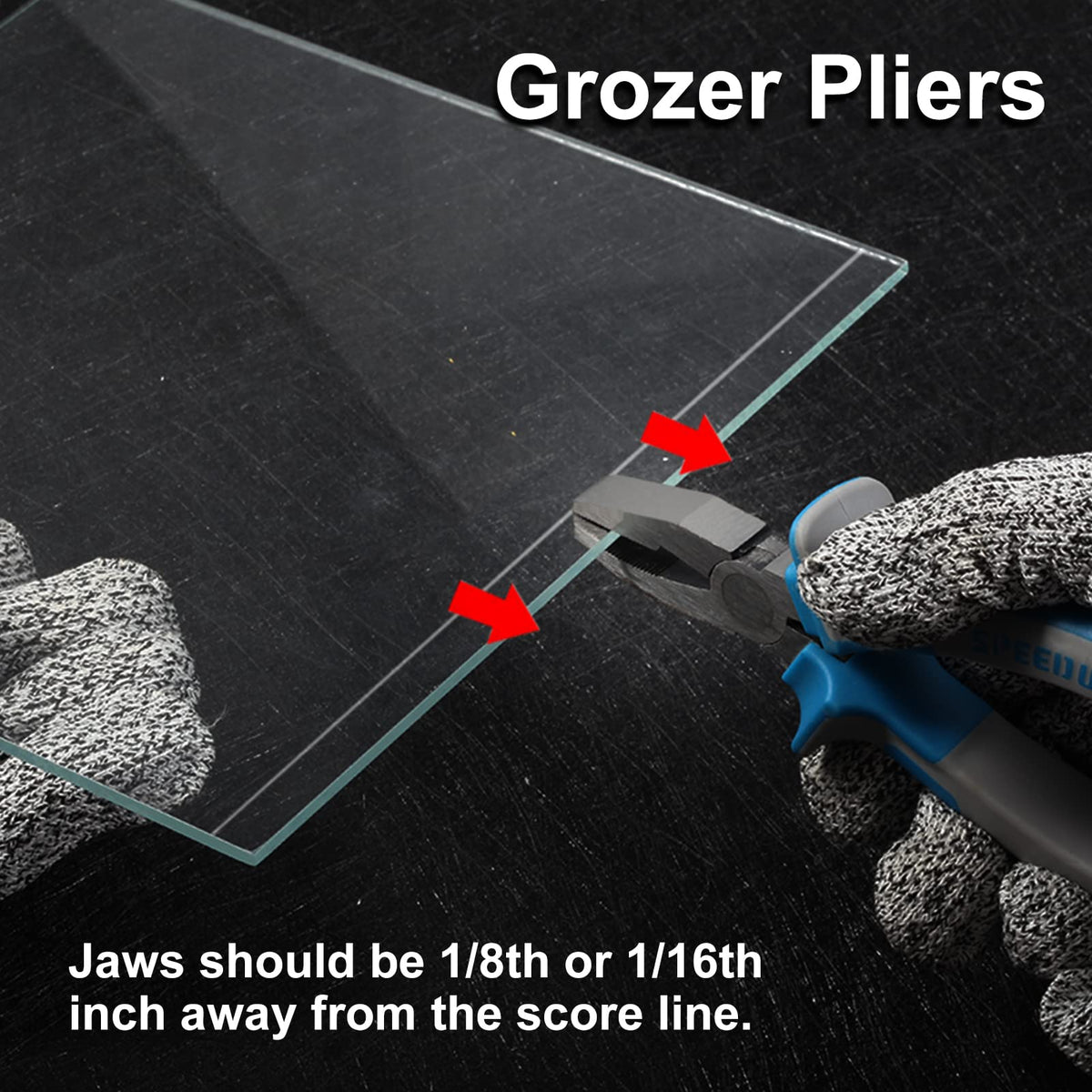 SpeedWox adjustable set screw to control pressure during glass breaks.