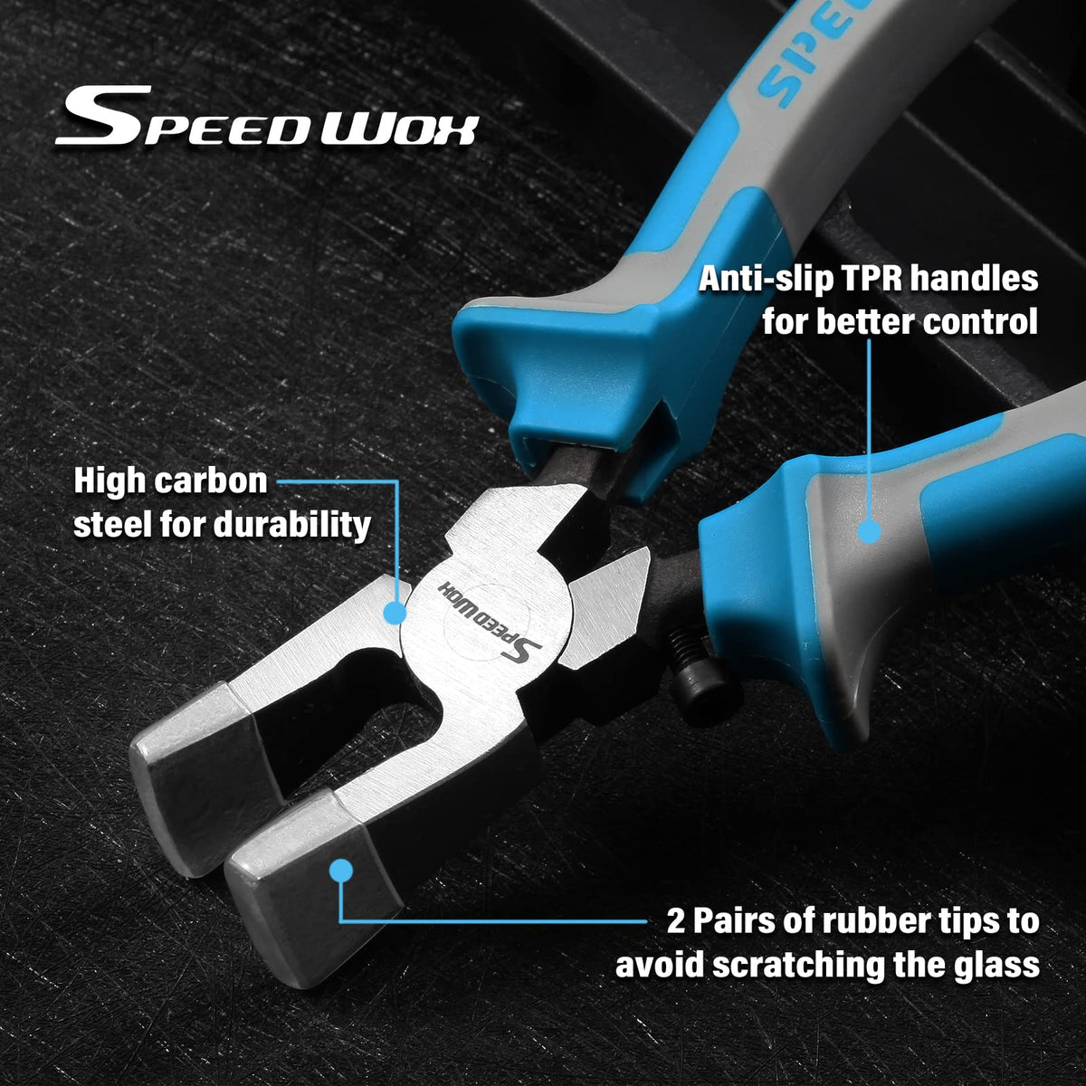 SpeedWox replacement rubber tips compatible with glass running pliers to prevent scratches.