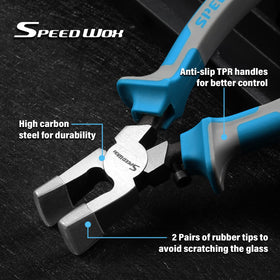 SpeedWox replacement rubber tips compatible with glass running pliers to prevent scratches.
