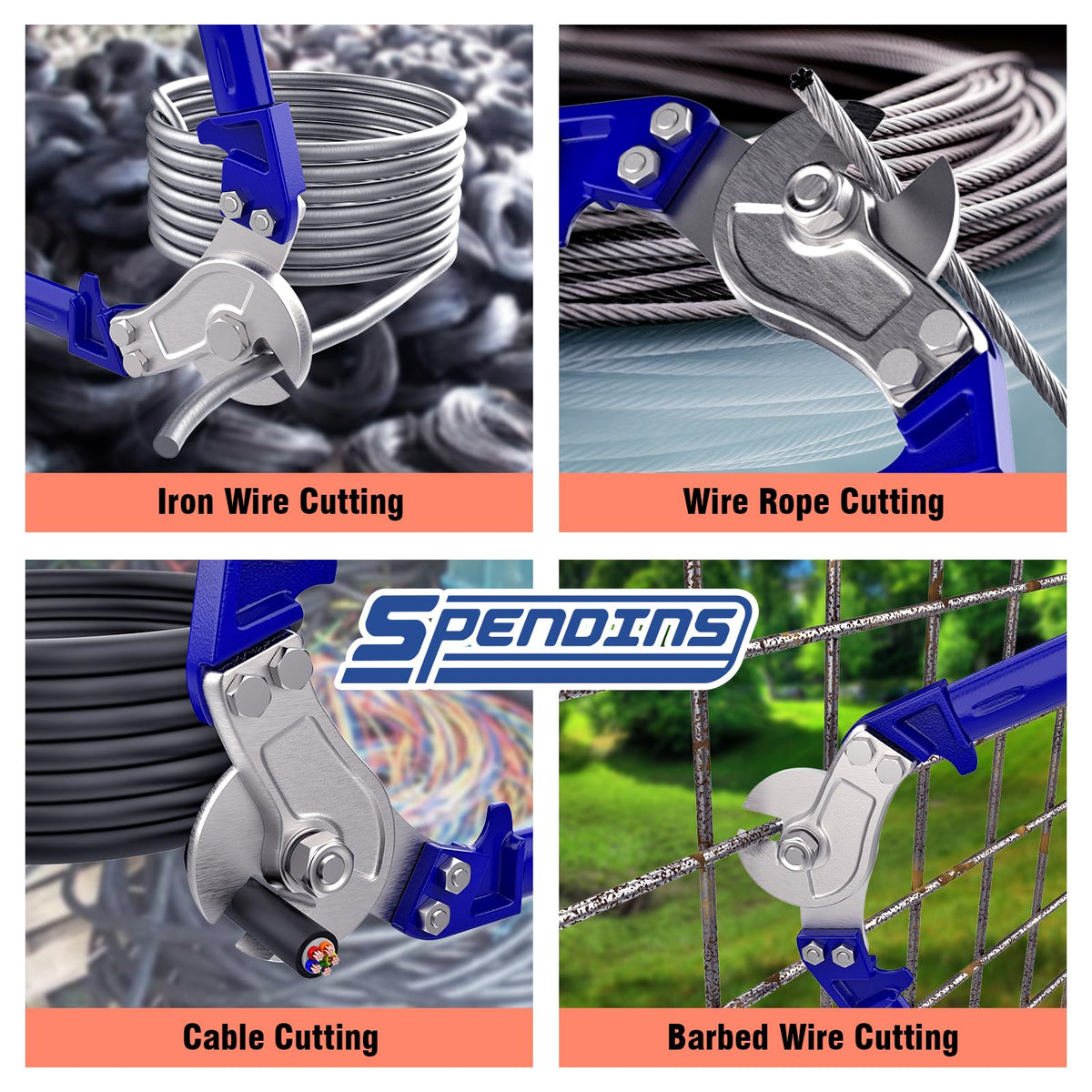 SPENDINS on construction rigging and marine work proving versatile cutting power.