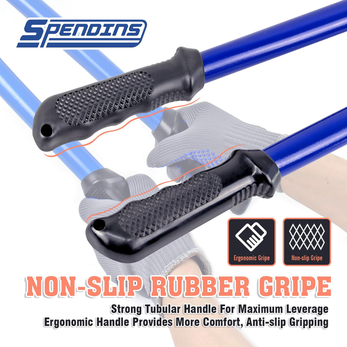 SPENDINS tool cutting copper and aluminum cables efficiently in soft-wire tasks.