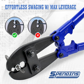 SPENDINS included industrial gloves protect hands during crimping work.